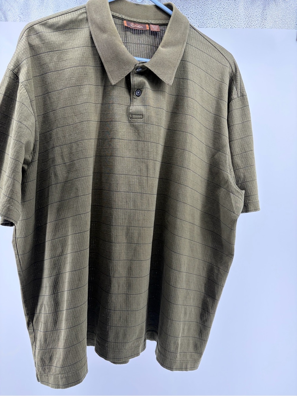 Tasso Elba Olive Green Short-Sleeve Polo